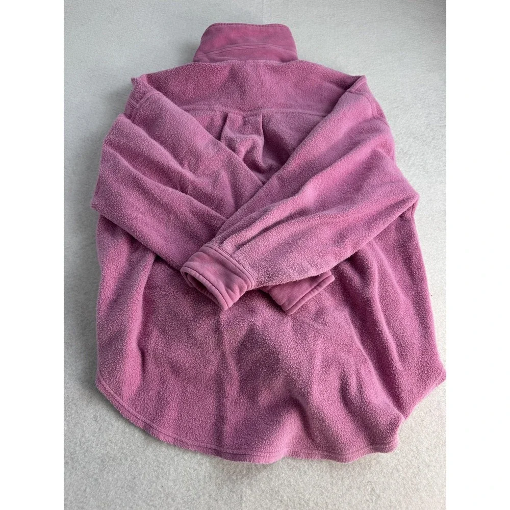 Free People Jacket Womens Small Pink Fleece Button Shacket Pockets Collared - Picture 7 of 8